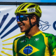 Luan Rodrigues representando o Brasil no ciclismo estrada