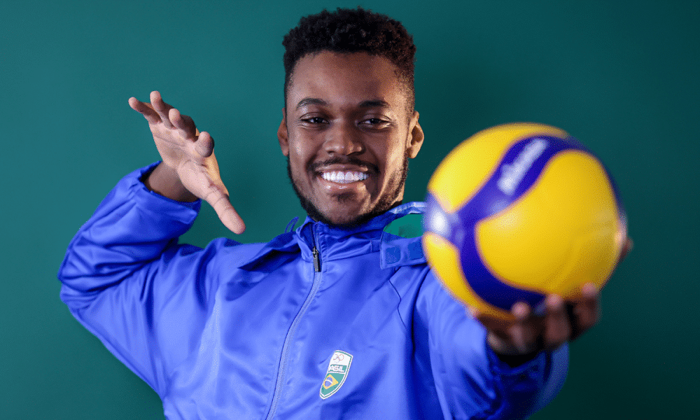 Maicon, da seleção sub-23 de vôlei masculino nos Jogos Pan-Americanos Júnior Assunção-2025