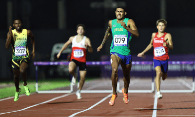 Atletismo - 400m com barreiras masculino - Matheus Lima do Time Brasil conquista a medalha de prata. Foto: Ana Patricia/COB.