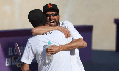 Fábio castilho abraça Filipe Mota após conquista do ouro nos Jogos Pan-Americanos Júnior Assunção-2025