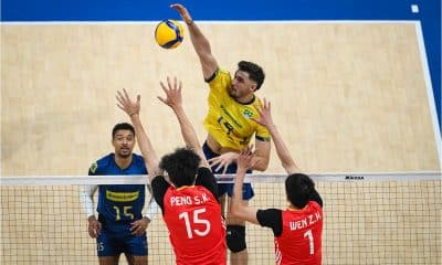 Na imagem, Arthur Bento, que foi um dos principais pontuadores do Brasil na virada contra a China.