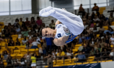 Caio Souza durante a realização do Campeonato Brasileiro de Ginástica Artístic