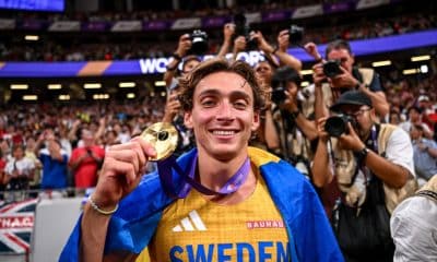 Duplantis comemora seu terceiro título mundial com a quebra do recorde mundial pela 14ª vez