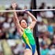 Juliana Campos na final do Mundial de atletismo no salto com vara