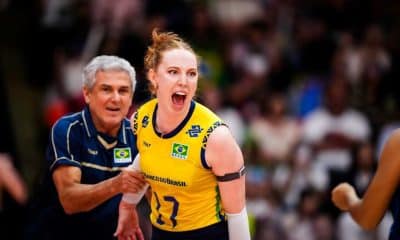 Júlia Bergmann foi a maior pontuadora da vitória do Brasil sobre a França nas quartas de final do Mundial de vôlei feminino