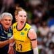 Júlia Bergmann foi a maior pontuadora da vitória do Brasil sobre a França nas quartas de final do Mundial de vôlei feminino