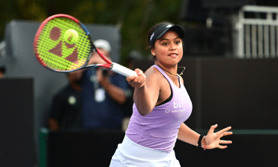 Nauhany Silva na quadra central do SP Open no Parque Villa-Lobos