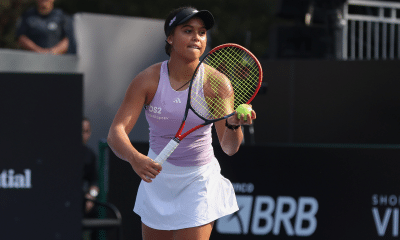 Nauhany Silva na quadra central do SP Open no Parque Villa-Lobos