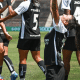 Jaqueline comemora gol no jogo entre Corinthians e Santos no Paulistão Feminino