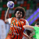 Mari Fernandes em jogo do Zagleibe Lubin na Liga Polonesa de Handebol