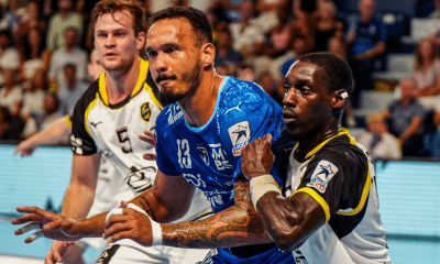 Rogério Moraes em quadra pelo Montpellier