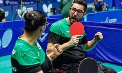 Na imagem, Thais Severo e Fábio Silva comemorando a conquista do Parapan e manutenção do ranking.