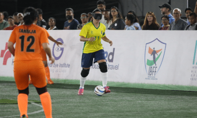 Eliane marca gol histórico para o Brasil no futebol de cegas (Foto: Renan Cacioli/ CBDV)