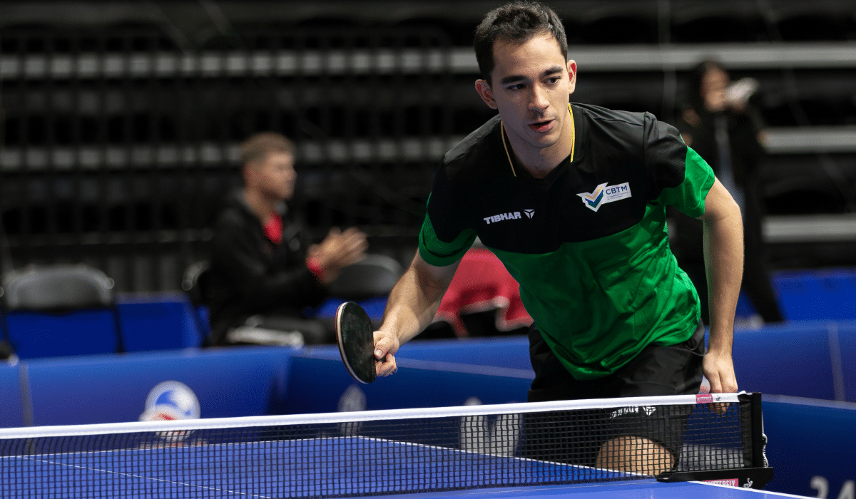 Hugo Calderano está na semifinal do Pan-Americano de Tênis de Mesa