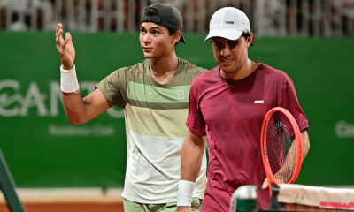 Eduardo Ribeiro e Guto Miguel durante o Challenger da Costa do Sauípe (Foto: João Pires/Fotojump)