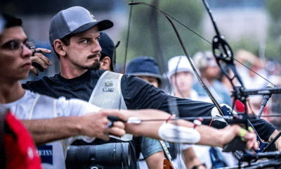 Marcus D'Almeida na final da Copa do Mundo de tiro com arco
