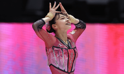 Sugihara Aiko se apresenta no solo no Mundial de Ginástica Artística