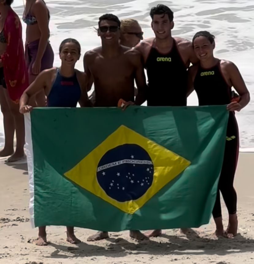 Revezamento brasileiro é campeão de Águas Abertas no Sul-Americano Juvenil de Esportes Aquáticos