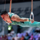 Caio Souza se apresenta nas argolas no Mundial de ginástica artística