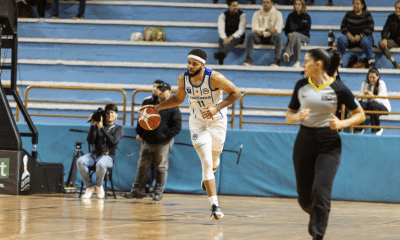 CJ Penha no jogo entre Pinheiros e los leones na Liga Sul-Americana de basquete masculino
