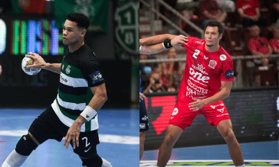 Edy Silva e Thiagus Petrus na Champions League de Handebol