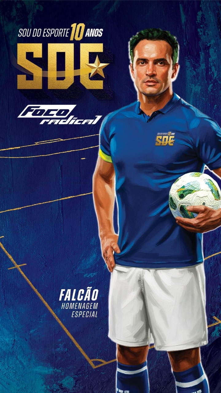 Falcão será o grande homenageado da 10ª Edição do Prêmio Sou do Esporte Foco Radical
