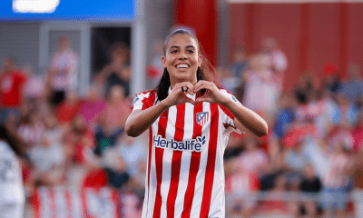 Lauren, autora do gol do Atlético de Madri contra o Bilbao