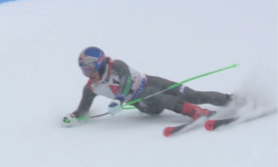 Lucas Pinheiro Braathen esquia em Sölden na Copa do Mundo de Esqui Alpino