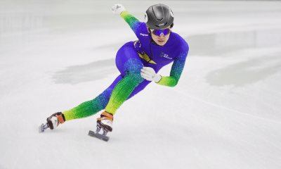 Lucas Koo no world tour de patinação de velocidade short track