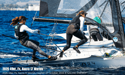 Martine Grael e Kahena Kunze no Mundial de vela 49er FX 2025