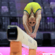 Flávia Saraiva se apresenta na trave no Mundial de Ginástica Artística