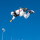 Pat Burgener em prova da Copa do Mundo de snowboard halfpipe