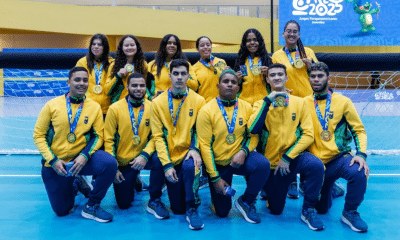 Brasil conquista dez medalhas e dois ouros no goalball no Parapan de Jovens