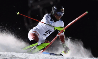 Christian Soevik Oliveira em prova de esqui alpino na Suécia