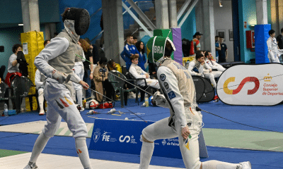 Dominic de Almeida na Copa do Mundo de florete em Palma de Mallorca