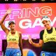 Na imagem, Ana Patrícia e Duda na apresentação da partida anterior no Mundial de Vôlei de Praia.