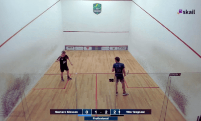 Vitor Magnani ganhou na estreia do Brasileiro de Squash (Foto: YouTube CBSquash)