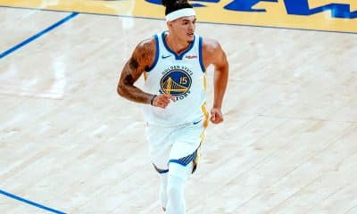 Na imagem, Gui Santos correndo para ajudar os companheiros de Warriors.