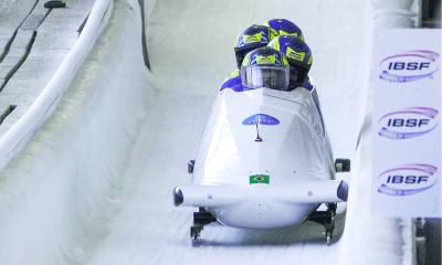 Equipe do brasil na Copa América de Bobsled no Canadá