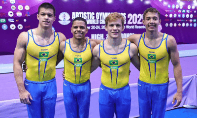 Equipe masculina do Brasil no Mundial Júnior de ginástica artística