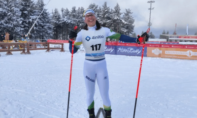 Bruna Moura em prova de esqui cross-country