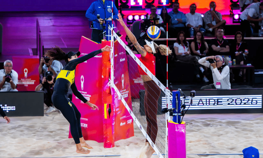 Thamela e Victória Carol Solberg e Rebecca Mundial de Vôlei de praia semifinal