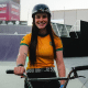 Eduarda Bordignon no Mundial de ciclismo BMX Freestyle