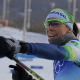 Jaqueline Mourão em prova de esqui cross-country na Suécia
