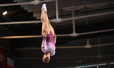 Alice Gomes Honorato no Mundial de Ginástica de trampolim