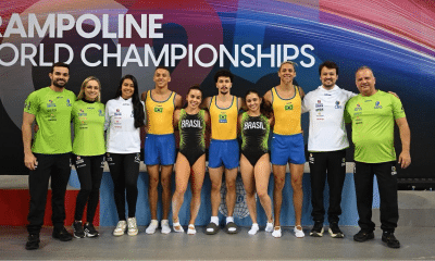 Mundial de Ginástica de trampolim 2025 - ginastas do Brasil após treino