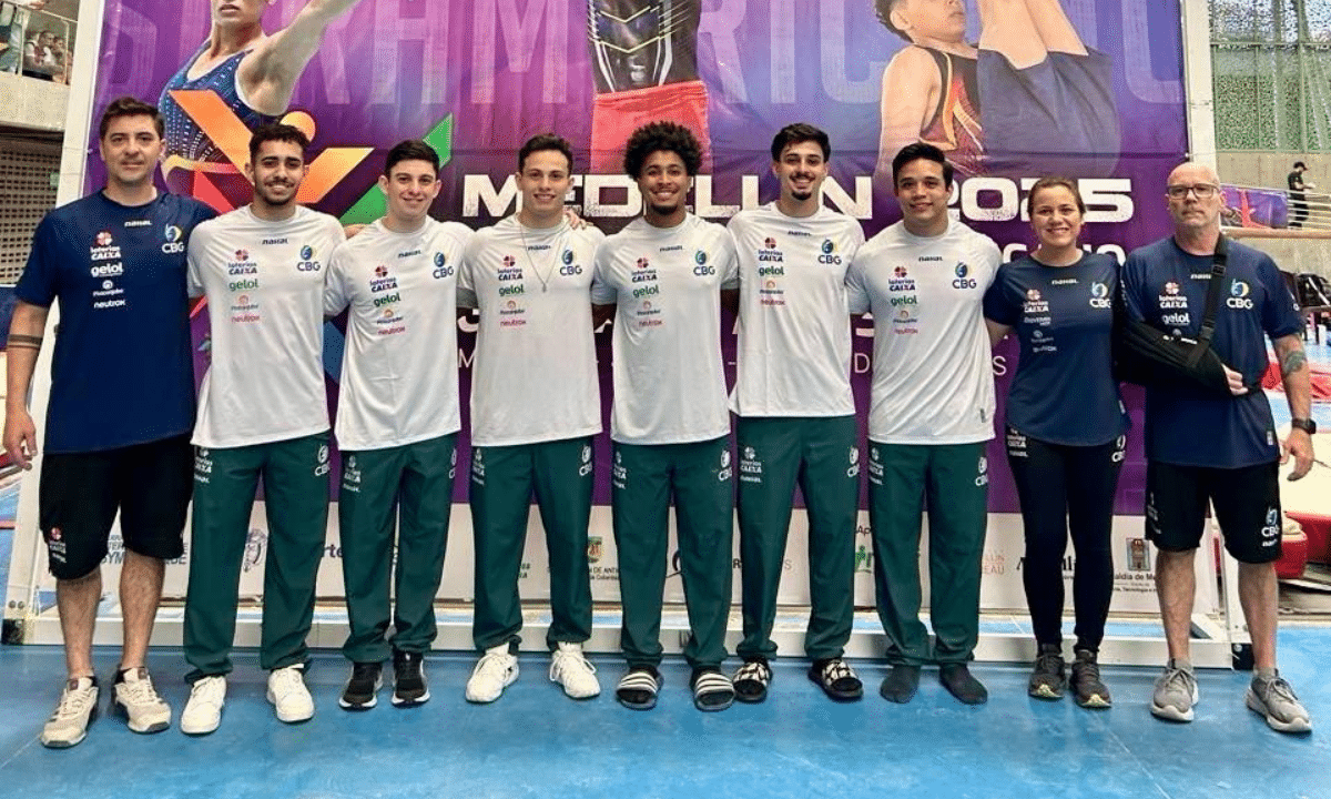 Equipe masculina do Brasil no Sul-Americano de ginástica artística