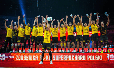 Thales e companheiros do Luk Lublin levantam troféu da Supercopa da Polônia de vôlei masculino