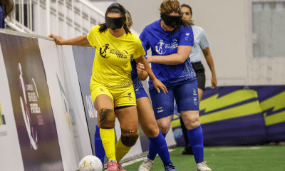 A Seleção Centro-Norte venceu Sudeste por 2 a 0 no Brasileiro de Futebol de Cegas (Foto: Taba Benedicto/CBDV)