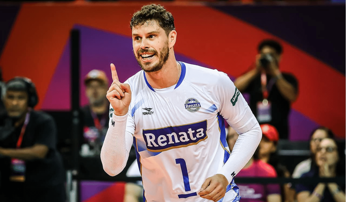 Campeão olímpico na Rio-2016 pelo Brasil, o levantador Bruno é o capitão do Vôlei Renata (Foto: FIVB/Divulgação)